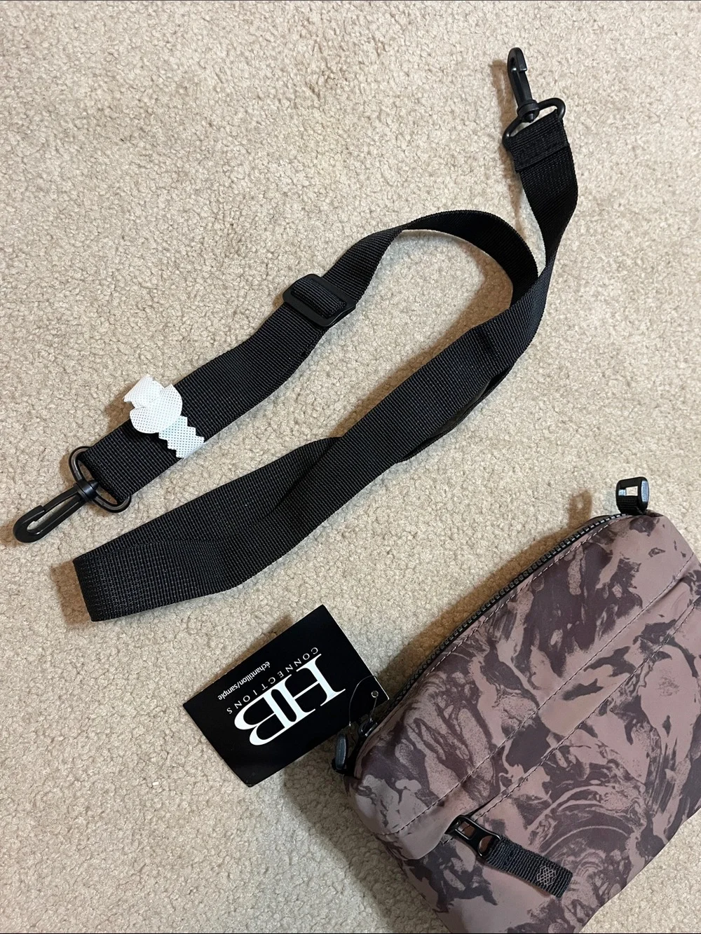HB Connections Purple Camo Crossbody Sling Belt Bag Utility Purse NWT